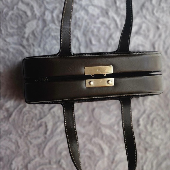 RALPH LAUREN BLACK LABEL vintage  dome top satchel/pinch-lock top closure - Picture 6 of 7